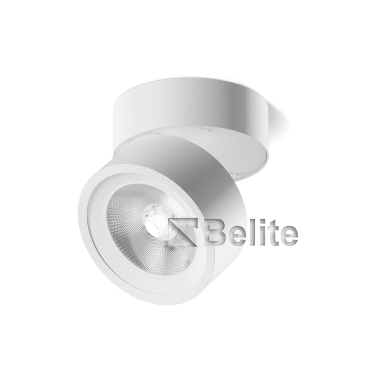 BELITE Surface mounted adjustable down light white finish down light 95° diffuser