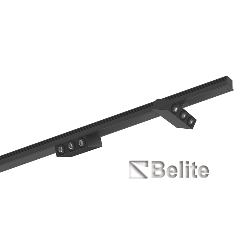 BELITE Commercial Adjustable Angle Square Rail Lighting Moving head Led Linear Track Light fixture
