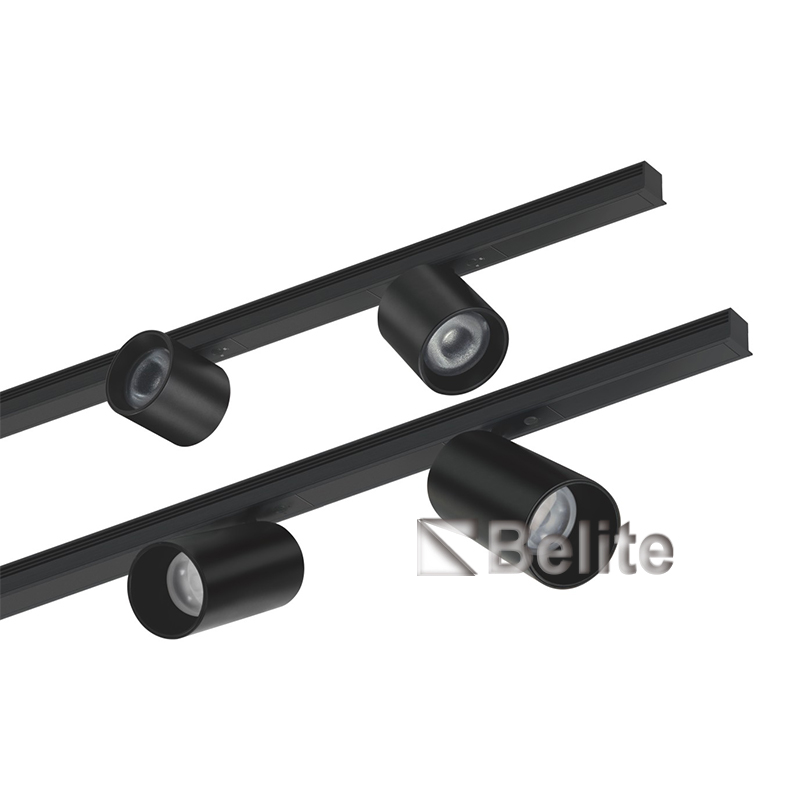 BELITE led track light black aluminum recessed low voltage 48v linear led track rail system magnetic track light rail