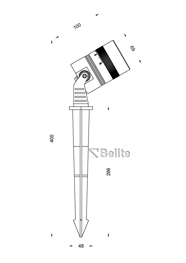 BELITE 6W LED Garden Spot Light Adjustable CREE COB 2700-6500K dimming