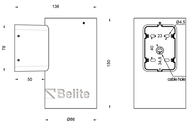 BELITE 8W 15W LED wall light up or down light