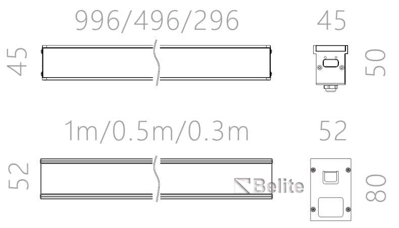 BELITE Trimless LED Linear In-ground Luminaires 24W 36W