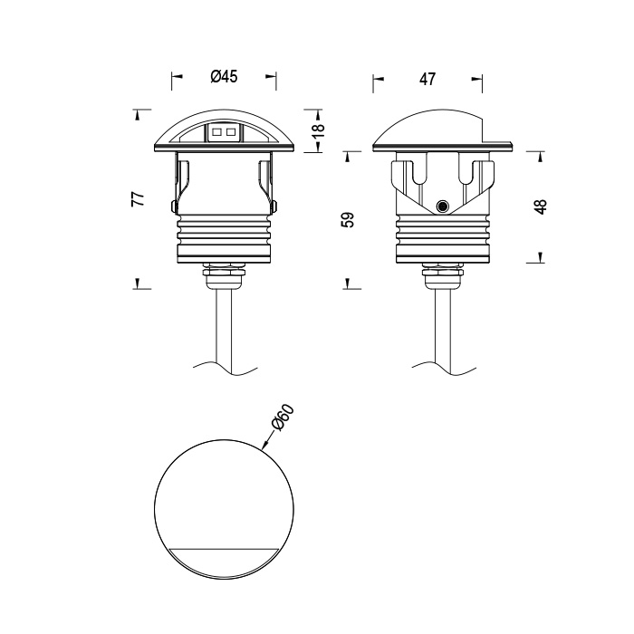 BELITE 1/2/4 Side Emitting Holes  Led inground light  IP67