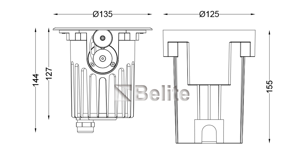 3-5 Years Warranty 10W DC24V AC220-240V Beam Direction Adjustable Inground Light