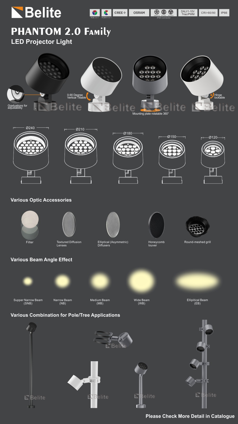 PHANTOM 2.0 Architecture & Landscape LED Projector Light